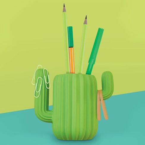 Mustard Pen Holder Desktop Organiser - Green Cactus in Saudi Arabia