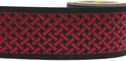 3.8 Yards Spool 2.7" Red & Black Knot Embroidered Drapery Trim Jacquard Ribbon for Your Drapes Curtains Drapery Banding Trim Tape V10 179 in Kuwait