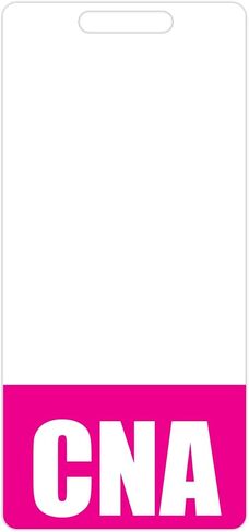 CNA Badge Buddy (Pink) - Vertical Heavy Duty Badge Tags for Certified Nursing Assistants - Double Sided Badge Identification Card in Saudi Arabia
