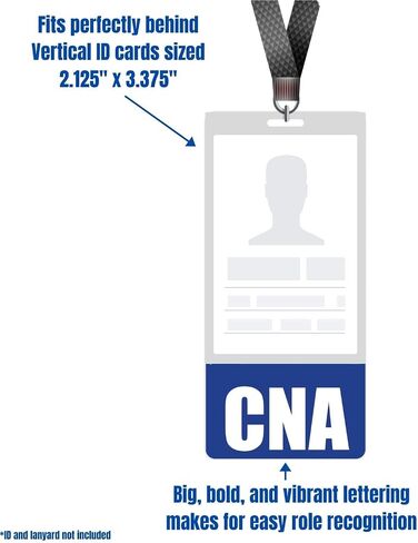CNA Badge Buddy (Pink) - Vertical Heavy Duty Badge Tags for Certified Nursing Assistants - Double Sided Badge Identification Card in Saudi Arabia
