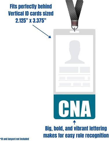 CNA Badge Buddy (Pink) - Vertical Heavy Duty Badge Tags for Certified Nursing Assistants - Double Sided Badge Identification Card in Saudi Arabia