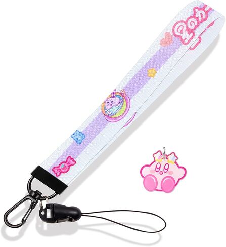 Jupswan Wrist Lanyard for Keys Wristlet Keychain Women Short Cute Cartoon Car Keys Hand Wrist Straps with 1 Phone String GS515 in Saudi Arabia