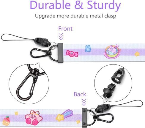 Jupswan Wrist Lanyard for Keys Wristlet Keychain Women Short Cute Cartoon Car Keys Hand Wrist Straps with 1 Phone String GS515 in Saudi Arabia