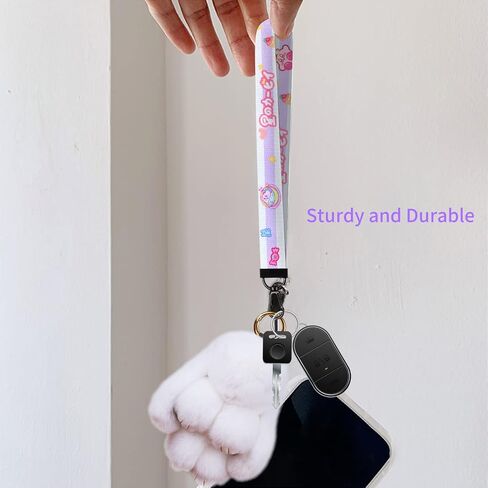 Jupswan Wrist Lanyard for Keys Wristlet Keychain Women Short Cute Cartoon Car Keys Hand Wrist Straps with 1 Phone String GS515 in Saudi Arabia