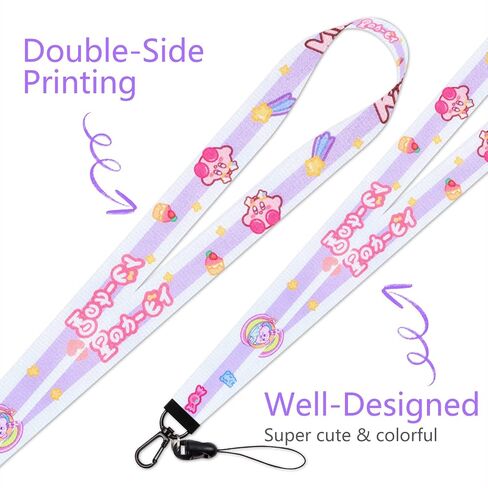 Jupswan Wrist Lanyard for Keys Wristlet Keychain Women Short Cute Cartoon Car Keys Hand Wrist Straps with 1 Phone String GS515 in Saudi Arabia