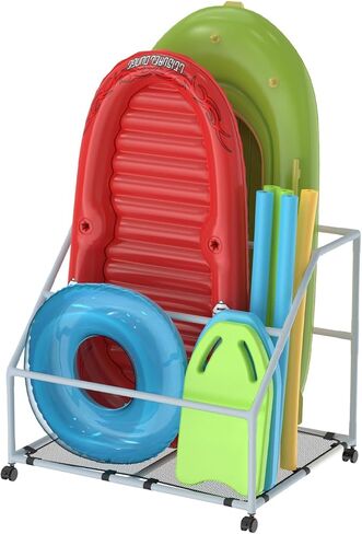 Pool Float Holder, Poolside Float Storage, Rust-Proof Float Rack, Anti-UV Float Organizer, Outdoor Pool Float Container for Floaties, Noodles in Saudi Arabia