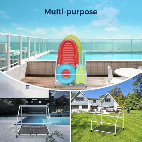Pool Float Holder, Poolside Float Storage, Rust-Proof Float Rack, Anti-UV Float Organizer, Outdoor Pool Float Container for Floaties, Noodles in Saudi Arabia