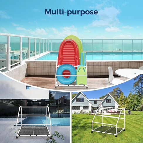 Pool Float Holder, Poolside Float Storage, Rust-Proof Float Rack, Anti-UV Float Organizer, Outdoor Pool Float Container for Floaties, Noodles in Saudi Arabia