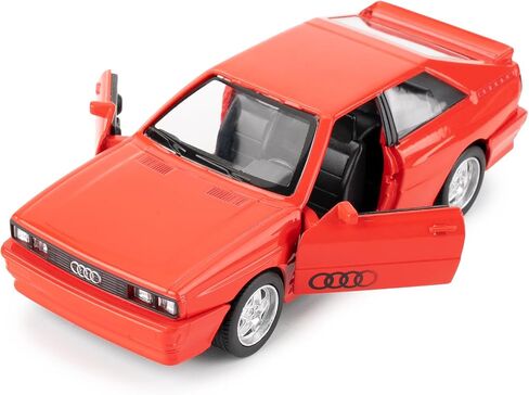 1:36 Model Car 1980 Audi Quattro Car Model, Diecast Pull Back Model Toy Car, Doors Open, Collection Kids Toy for Aged 3 and up, Gift Black in Saudi Arabia