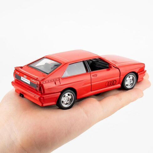 1:36 Model Car 1980 Audi Quattro Car Model, Diecast Pull Back Model Toy Car, Doors Open, Collection Kids Toy for Aged 3 and up, Gift Black in Saudi Arabia
