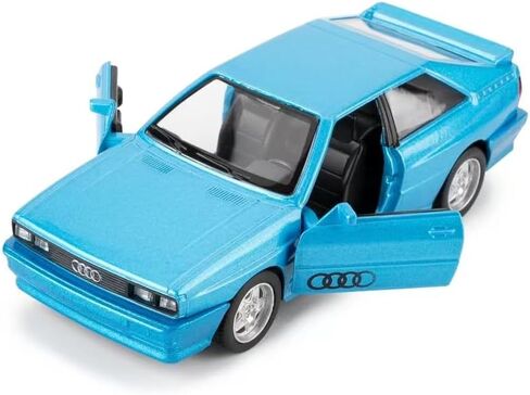 1:36 Model Car 1980 Audi Quattro Car Model, Diecast Pull Back Model Toy Car, Doors Open, Collection Kids Toy for Aged 3 and up, Gift Black in Saudi Arabia