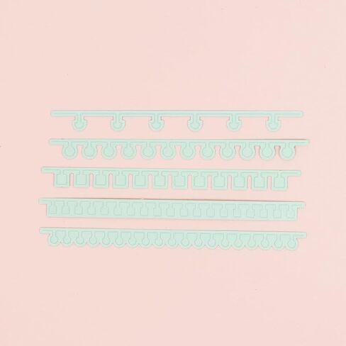 Craftelier - Set of Basic Binding Edging Dies for Scrapbooking, Crafts and Cardmaking Projects | Suitable for Various Types of Materials | Sizes Between 16,30 x 0,76 cm and 16,75 x 0,81 cm in Kuwait