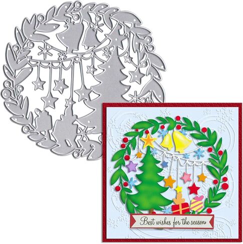 Threetols Metal Merry Christmas Cutting Dies, Christmas Words Die Cuts Stencils Art Words Metal Dies for Card Making Paper Crafting Scrapbooking DIY Craft Album Paper Card Christmas Decor in Saudi Arabia