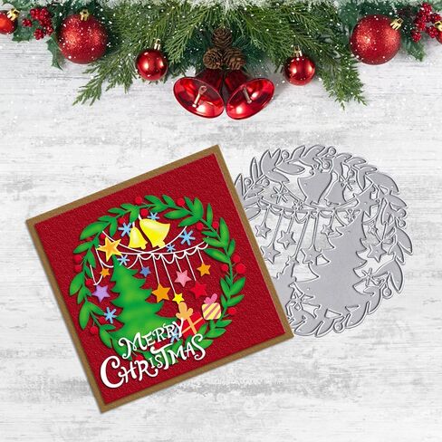 Threetols Metal Merry Christmas Cutting Dies, Christmas Words Die Cuts Stencils Art Words Metal Dies for Card Making Paper Crafting Scrapbooking DIY Craft Album Paper Card Christmas Decor in Saudi Arabia