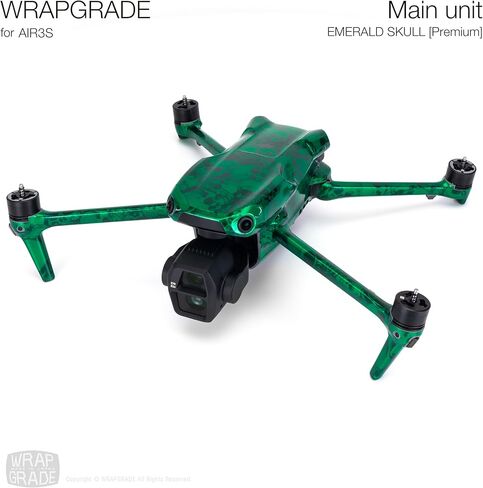 WRAPGRADE Skin Decal Sticker Compatible with DJI Air 3S (Black Bumpy Camo) in Kuwait