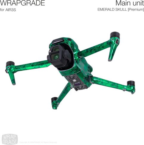WRAPGRADE Skin Decal Sticker Compatible with DJI Air 3S (Black Bumpy Camo) in Kuwait