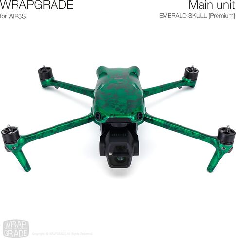 WRAPGRADE Skin Decal Sticker Compatible with DJI Air 3S (Black Bumpy Camo) in Kuwait