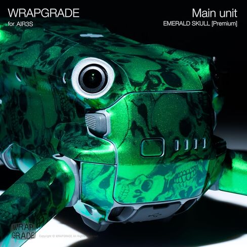 WRAPGRADE Skin Decal Sticker Compatible with DJI Air 3S (Black Bumpy Camo) in Kuwait