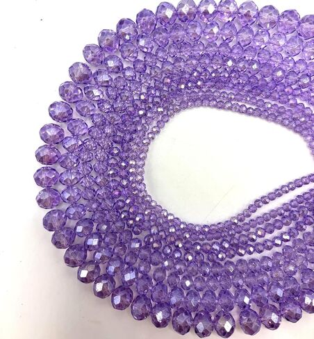 780Pcs Briolette Glass Beads for Jewelry Making, 3/4/6/8/10mm Faceted Crystal Loose Beads Bulk for Bracelets, Earrings, Wind Chimes, Suncatcher, Curtains, Rosered AB Color in Saudi Arabia