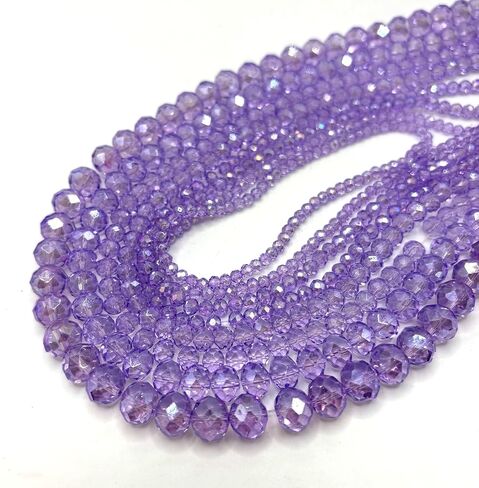 780Pcs Briolette Glass Beads for Jewelry Making, 3/4/6/8/10mm Faceted Crystal Loose Beads Bulk for Bracelets, Earrings, Wind Chimes, Suncatcher, Curtains, Rosered AB Color in Saudi Arabia