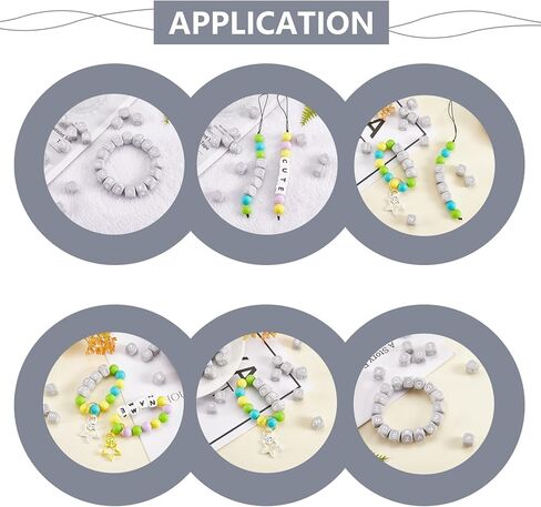 BEEFLYING 20 Pcs Black Cube Letter A Silicone Beads 12x12x12mm Square Dice Alphabet Beads with 2mm Hole Spacer Loose Letter Beads for Bracelet Necklace Jewelry Making(Letter A) in Kuwait