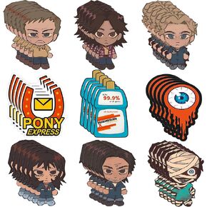 45PCS Mouthwashing Game 2.5-Inch Stickers Set, 9-Pack (5 of Each Design: Curly, Anya, Daisuke, Swansea, Jimmy …), Copper Paper Material, Durable and Lightweight, Perfect for Collecting and Decorating