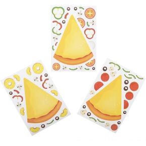 Make Your Own Pizza Party Scene Stickers - DIY Pizza Family Night Craft - 24 Pieces