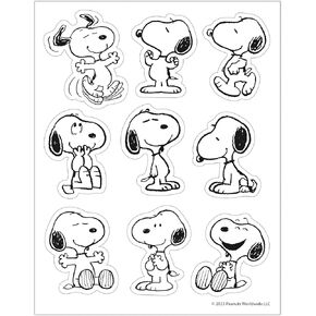 Eureka Peanuts Snoopy Extra Large Stickers for Kids and Teachers, Multicolor, 36 Pieces