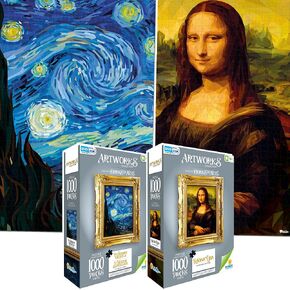 RONDA Pack of 3 Europe Classics Jigsaw Puzzles 1000 Pieces Each Rediscover Classic Puzzles Perfect for Adults and Family, Enhance Fine Motor Skills Spatial Intelligence