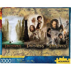 AQUARIUS Lord of the Rings Triptych Puzzle (1000 Piece Jigsaw Puzzle) - Glare Free - Precision Fit - Officially Licensed LOTR Merchandise & Collectibles - 20 x 28 Inches