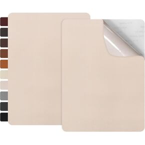 FR 2 PCS Leather Repair Patch ， استعادة جلدية لذاتها للأثاث والأرائك والأرائك ومقاعد السيارات وكراسي المكتب وأدوات ترميم الفينيل （7.99 * 10.9 بوصة بيج بيج）