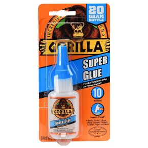 Gorilla Super Glue Gel, Clear Glue, 20 Gram (Pack of 2) - All Purpose and Fast Setting for Projects and Repairs