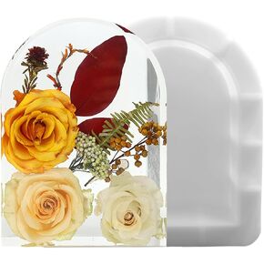 Deep Hexagon Shape Epoxy Mold DIY Flower Preservation Resin Casting Silicone Mold for Art Craft Making, Medium 8.9" x 7.8" x 2.1"