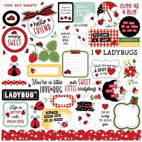 Echo Park Paper Little Laybug Cardstock Desceners 12 "X12"-Elements LB347014