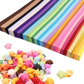 Star Origami Paper Strips ، 1350 Sheets 27 Color