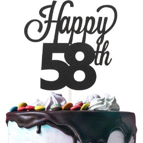 LINGTEER Happy 47th Birthday Cake Topper - Cheers to 47 Years Old Birthday Party Cake Centerpieces Decorations Sign.