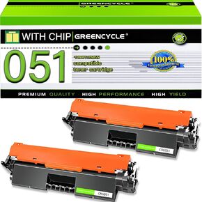 greencycle CRG051 Toner Cartridge Replacement Compatible for Canon 051 Black Toner Cartridge 2168C001 ImageCLASS LBP160 LBP161dn LBP162dw MF264dw MF267dw MF269dw Printer Ink Cartridge (2PCS)
