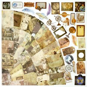 200 Pieces Vintage Ephemera Bundle Junk Journal Kit Scrapbook Supplies Paper Sticker Material Pack Scrapbooking kit for Art Journaling Bullet Journals Planners Collage Decoupage Crafter Gifts