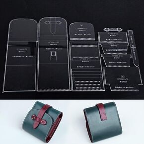 Card Holder Acrylic Template Leather Pattern Acrylic Leather Pattern Leather Templates for Card Bag