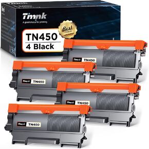 TN450 High Yield Compatible Toner Cartridge Replacement for Brother TN420 TN-450 Compatible with HL-2280DW HL-2270DW HL-2230 MFC-7360N MFC-7860DW DCP-7065DN Intellifax 2840 2940 (4 Black)
