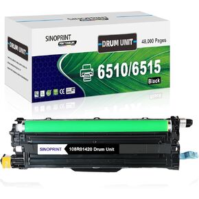 Compatible 6510 6515 Black Drum Unit 108R01420 Replacement(NO Toner) for Xerox Phaser 6510DNM 6510DN 6510DNI 6510N WorkCentre 6515DNI 6515DNM 6515DN 6515N Printer (Black,1-Pack)
