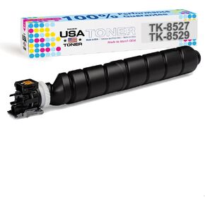 MADE IN USA TONER Compatible Replacement for use in Kyocera TASKalfa 3552ci, 3553ci, 4052ci, Copystar CS3552ci, CS3553ci, CS4052ci, CS4053ci, TK-8527, TK-8529 (Cyan, Magenta, Yellow, Black, 4 Pack)