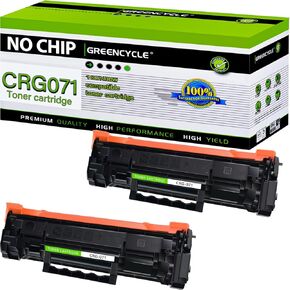 greencycle 071 Compatible Toner Cartridge Replacement for Canon 071 Black Toner Cartridge Use for ImageClass i-sensys lbp122dw LBP122 LBP120 Mf272dw Mf273dw Mf275dw Ink Cartridge (2PACK)