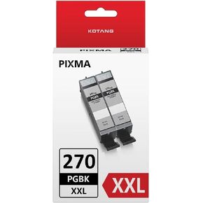 PGI-270XL Black Ink Cartridges Compatible for Canon PGI-270XL PGI-271XL Value Pack Work with MG6820 MG6821 MG6822 MG5720 MG5721 MG5722 MG7720 TS5020 TS6020 TS8020 TS9020（2PGBK）