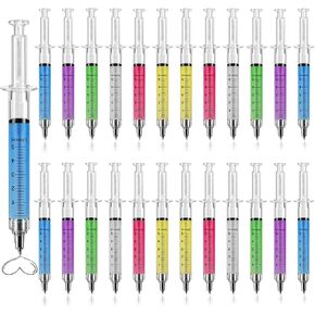 Leery Macaron Syringe Pens, Multi-Color Retractable Pens for Nurses, Nursing Student,Party Favor,Office Supplies, and Gifts.（30 Pieces）