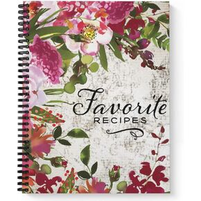 Gotcha Covered Notebooks Softcover Favorite Recipes 8.5" x 11" Spiral Recipe Notebook/Journal, 120 Recipe Pages, Durable Gloss Laminated Cover, Black Wire-o Spiral. Made in the USA