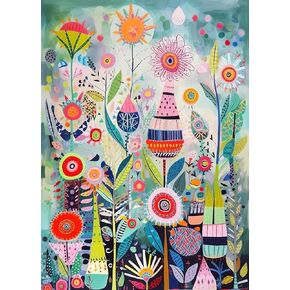 HUADADA Jigsaw Puzzles for Adults 1000 Pieces, Flower Letter on Back Interlock Perfectly No Dust, Home Decors Family Challenge Toys for Men Women Elders Seniors (27.5"x19.6"), 1:1 Poster