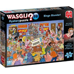 Jumbo, Wasgij, Retro Mystery 19 - Bingo Blunder!, Unique Jigsaw Puzzles for Adults, 1,000 Piece