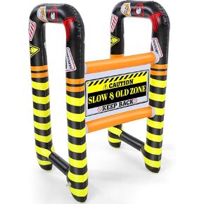 ShinyRelief Over The Hill Birthday Decorations Old Zone Inflatable Walker Gag Gift Funny Party Supply for 40th, 50th, 60th Old People Birthday Party 100th Day of School Funny(Old Zone)