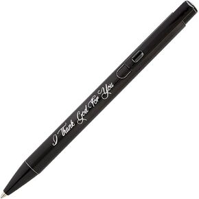 Christian Brands Ballpoint Ink Pen - Inspirational Retractable Ballpoint Pens, 12-Pack, Black